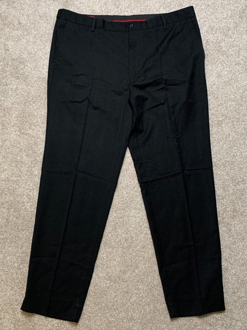 Alfani Mens Black Flat Front Dress Pants Size 40 X 32